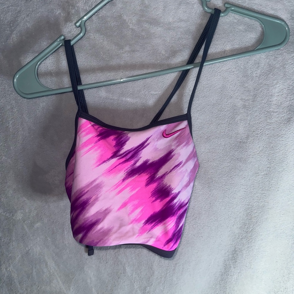 Nike Pink and Purple Swimsuit Two-Piece